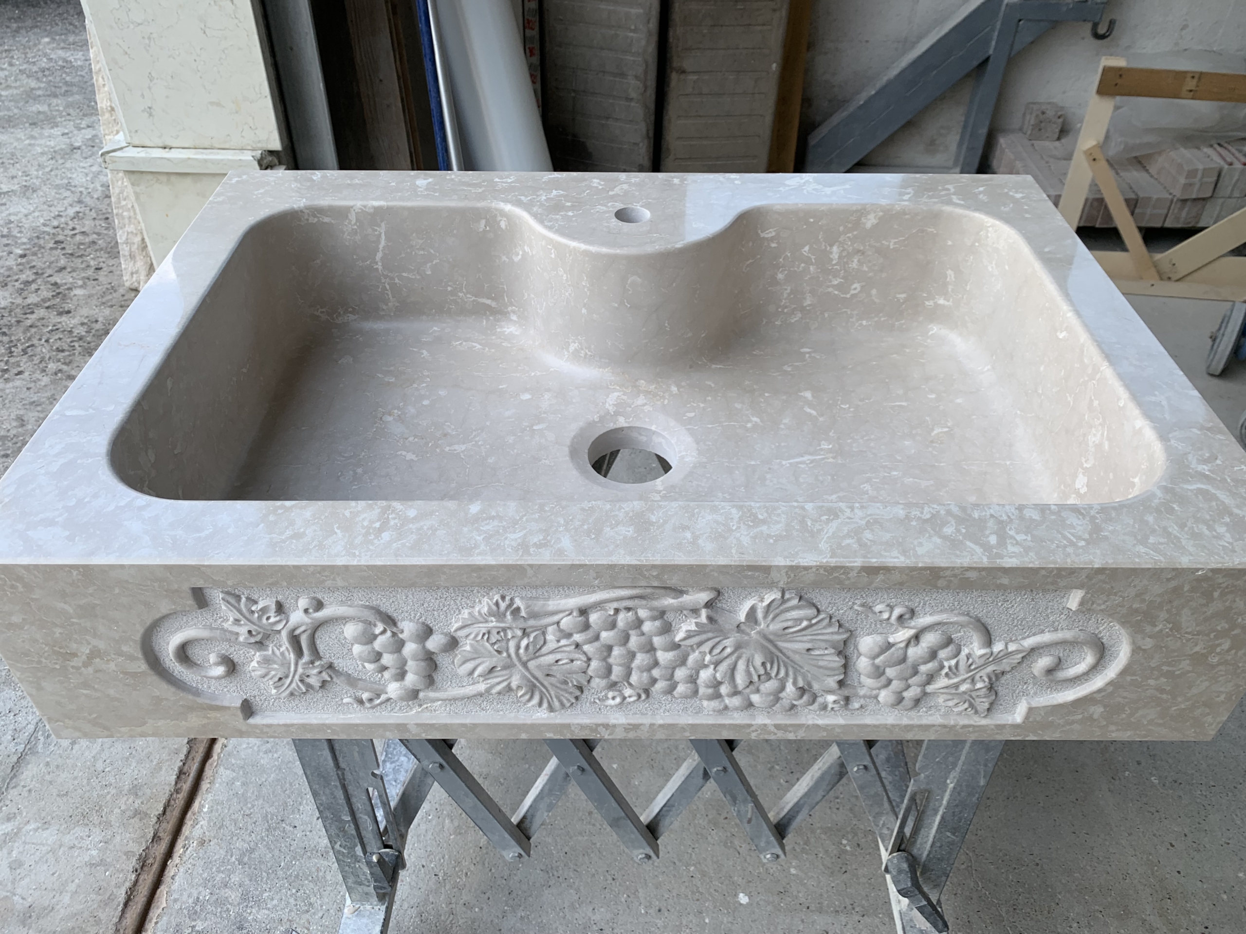 Lavabo da cucina country con disegno - immagine 2