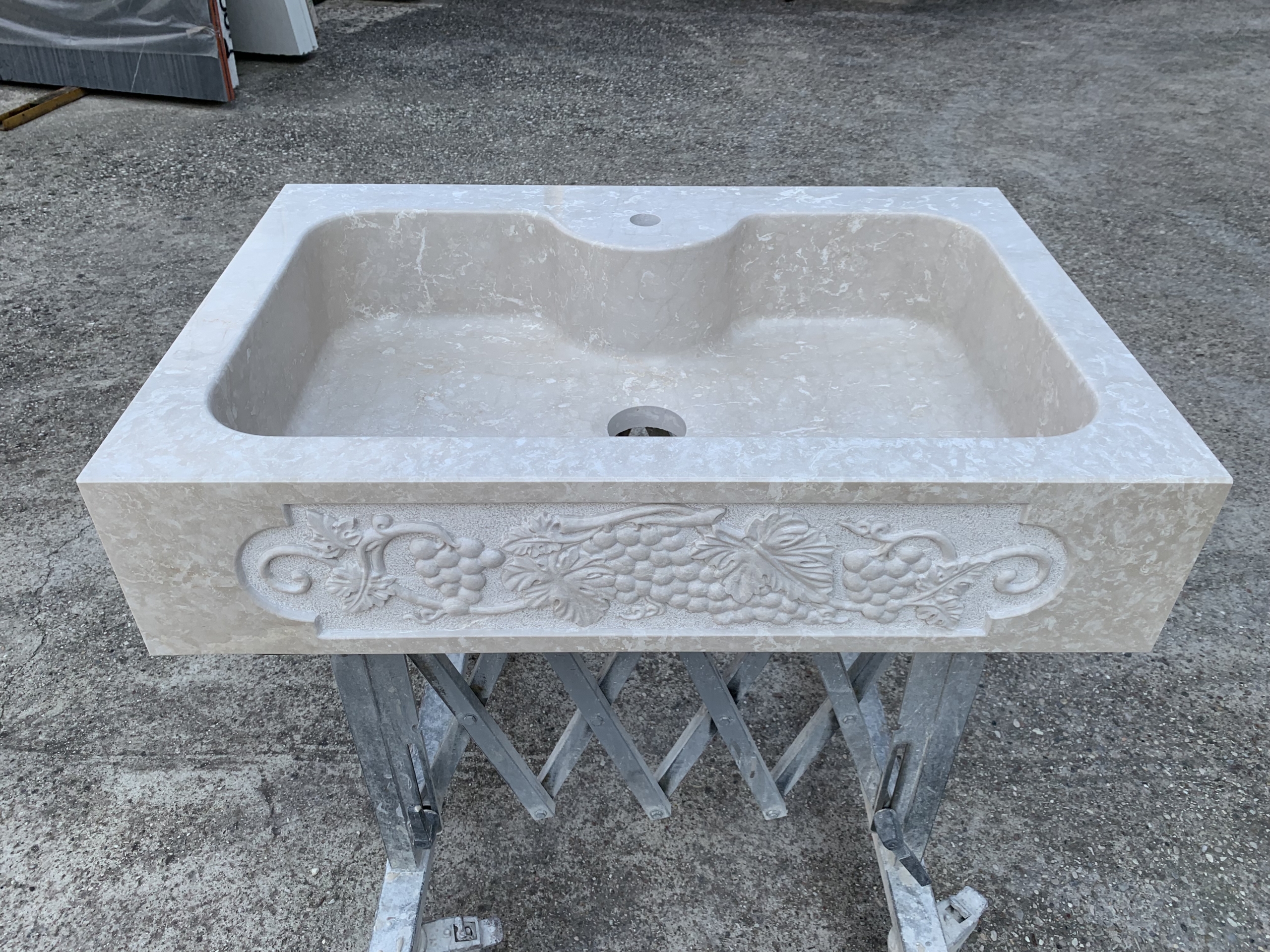 Lavabo da cucina country con disegno - immagine 3